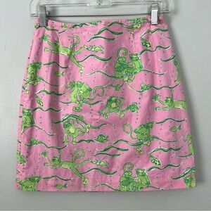 Lilly Pulitzer Monkey Seahorse Skirt